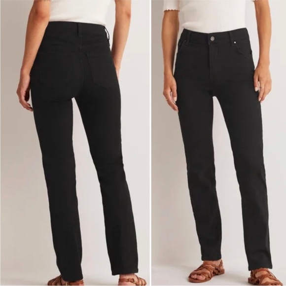 Boden Denim - New! Boden Slim Straight Black Jeans Size 6P